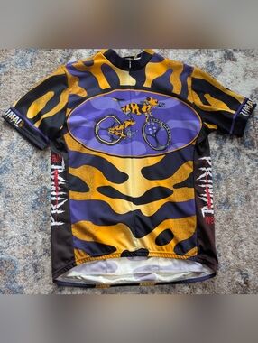 Vintage Primal Wear Mens XL  Frog Cycling Jersey Shirt.